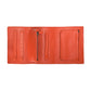 Red Bottega Veneta Intrecciato leather jewelry pouch, small accessories with woven design and compact storage for jewelry.