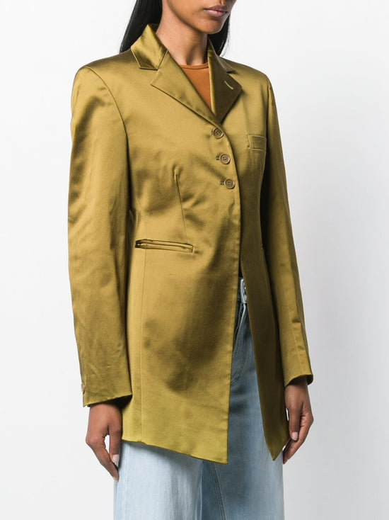 Vintage 1980s Romeo Gigli olive blazer, stylish women&