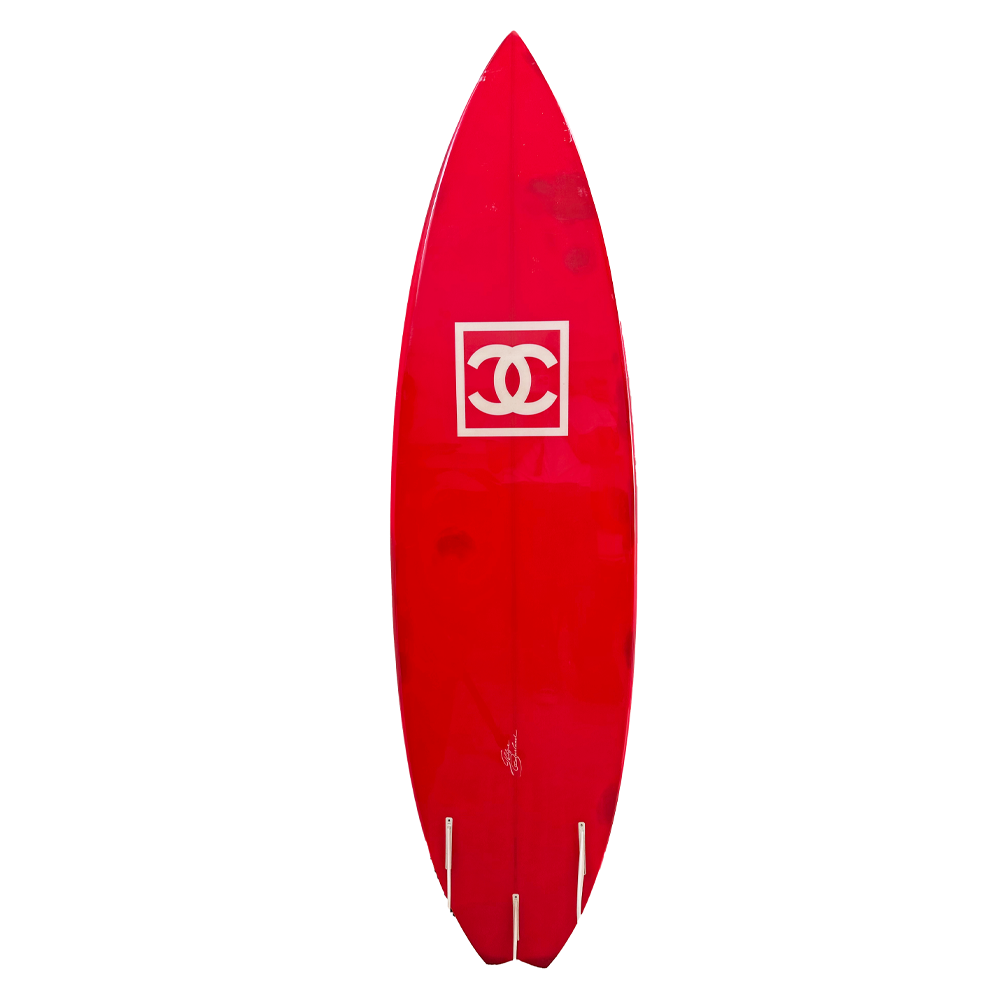 Red Gradient Carbon Fibre Surfboard Rewind Vintage Affairs
