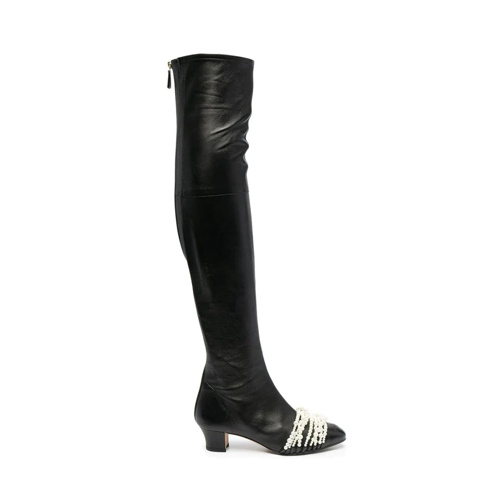 Chanel tall 2025 black boots