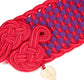 Yves Saint Laurent Rive Gauche woven belt with leather details, stylish accessory for men and women.