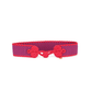 Yves Saint Laurent Rive Gauche woven belt with metal buckle, stylish accessory with intricate woven design for women
