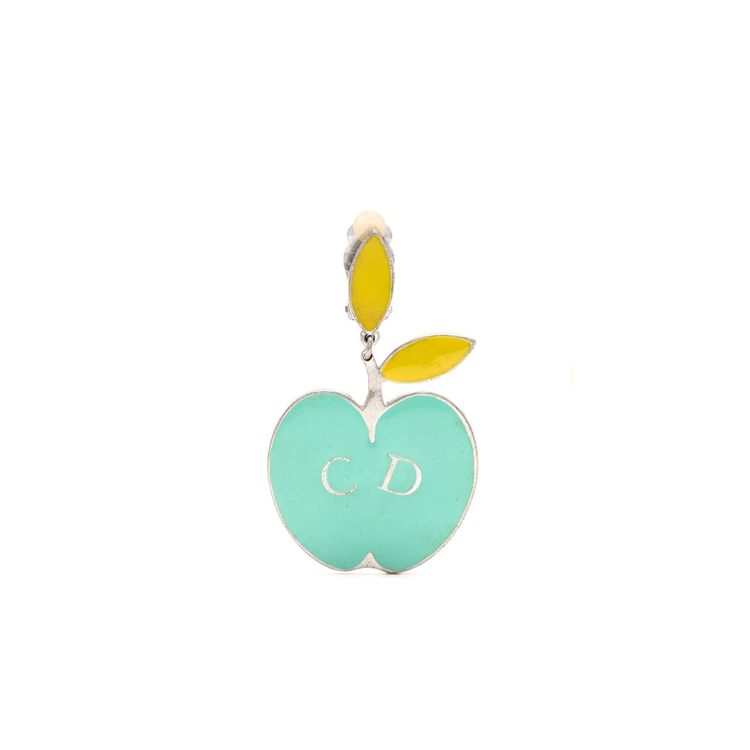 Apple Dangle Clip-on Earrings - Rewind Vintage Affairs