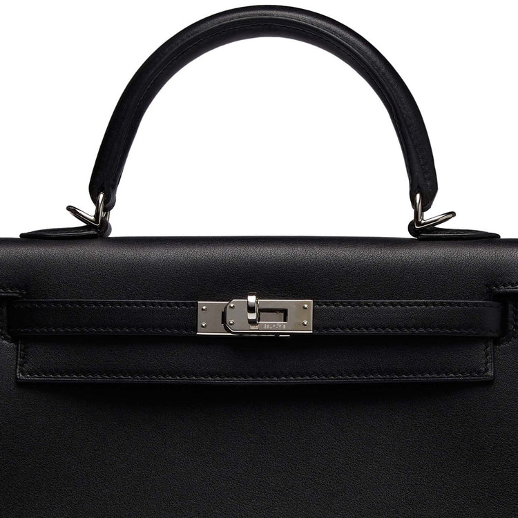 Black Palladium Kelly Sellier 25cm Bag - rewindvintageofficial
