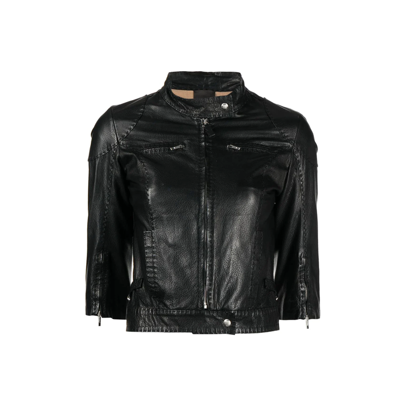 Selleria Black Leather Biker Jacket