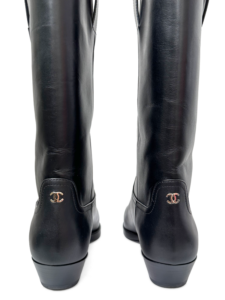 Chanel cowboy boots best sale