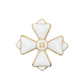 White Maltese Cross Brooch - Rewind Vintage Affairs