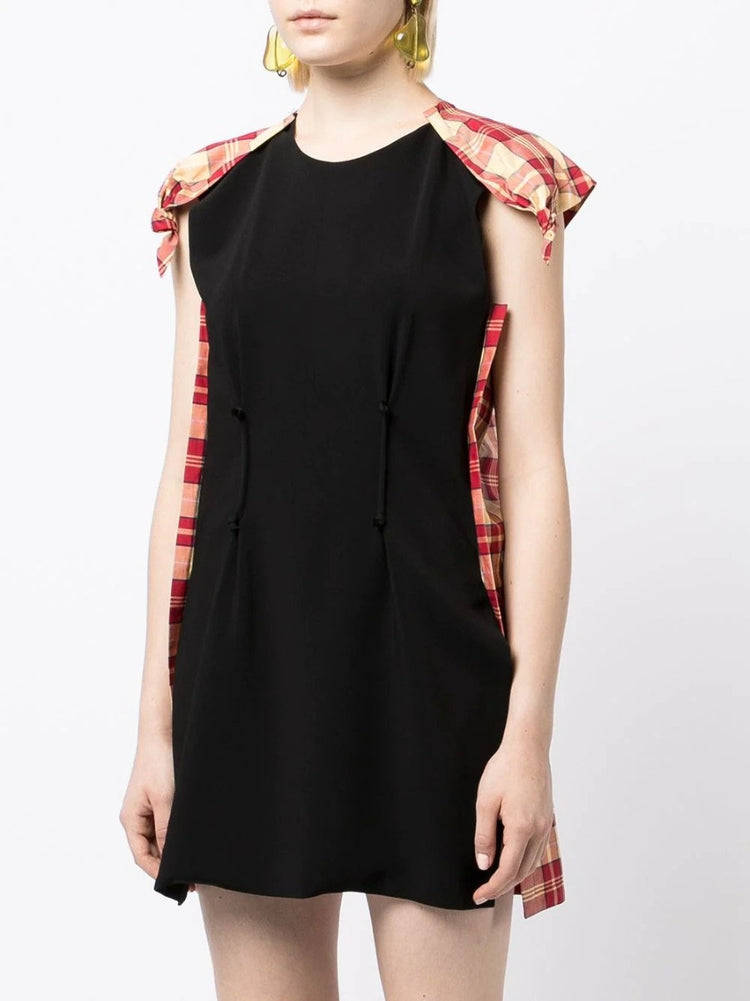 Checked Panelled Mini Dress - Rewind Vintage Affairs