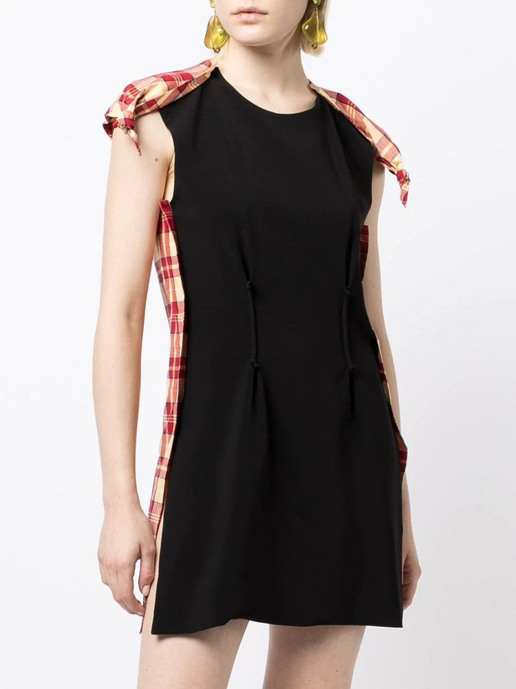 Checked Panelled Mini Dress - Rewind Vintage Affairs