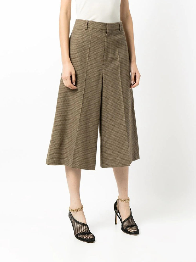 2019 Check Wool Culottes - rewindvintageofficial