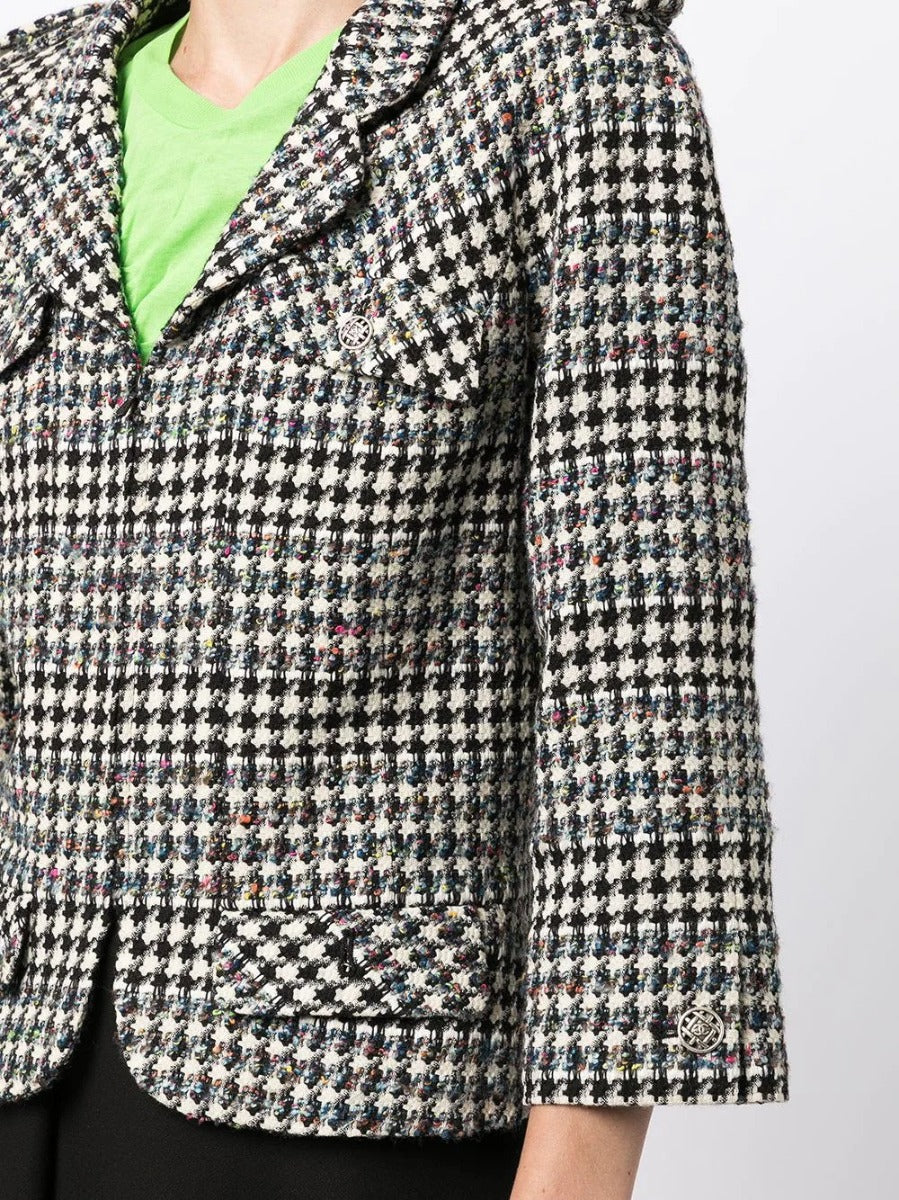 Chanel hot sale houndstooth jacket