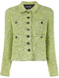Green Bouclé Tweed Jacket - rewindvintageofficial