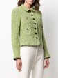 Green Bouclé Tweed Jacket - rewindvintageofficial