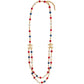 Red and Blue Beaded Chain Necklace - Rewind Vintage Affairs