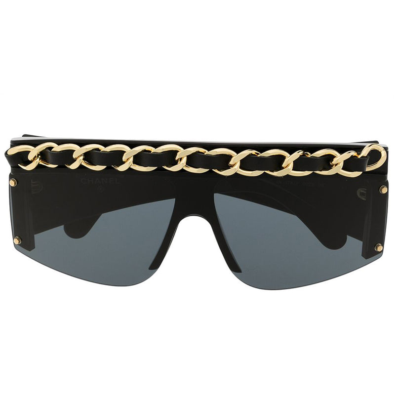 Chain Embellished Sunglasses - Rewind Vintage Affairs