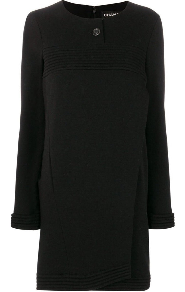 Long Sleeve Black Dress - rewindvintageofficial