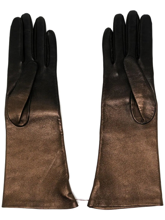 Metallic Bronze Leather Gloves - Rewind Vintage Affairs