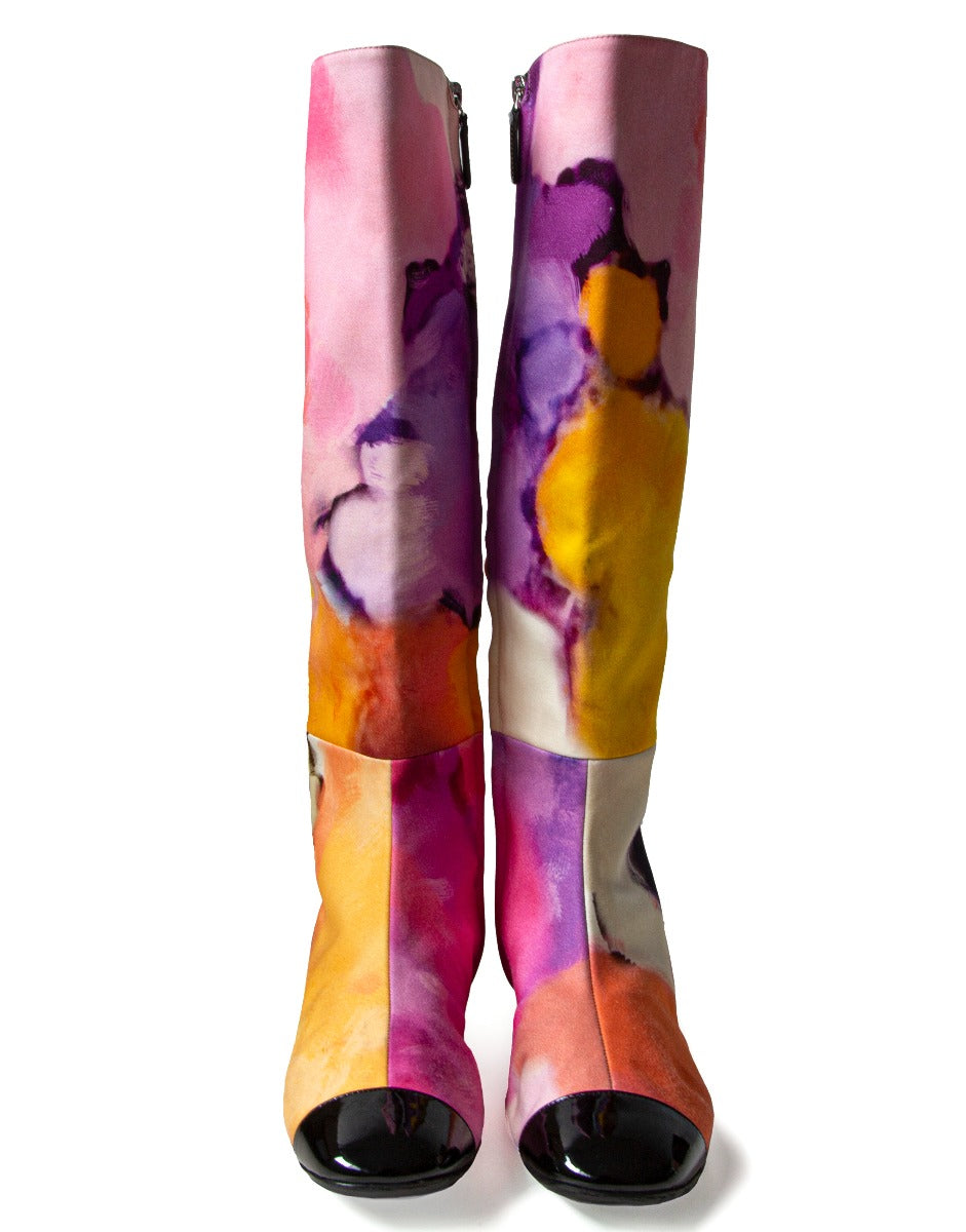 2015 Multicolour Fabric Boots - Rewind Vintage Affairs
