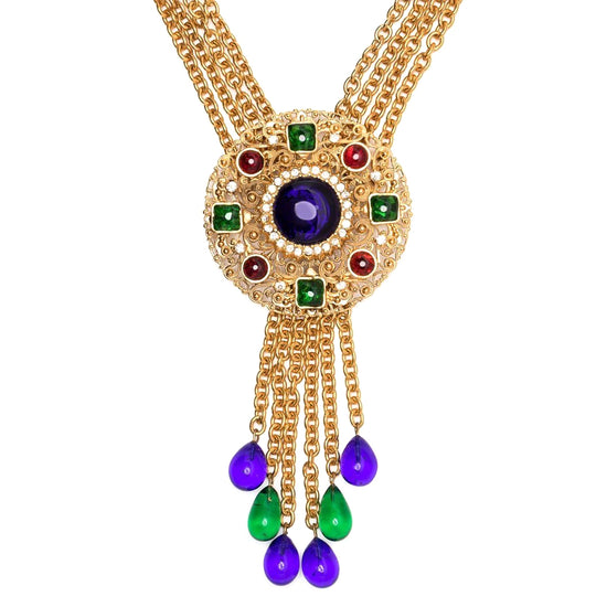 Openwork Medallion Necklace Chanel Gripoix