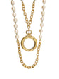 Pearl-embellished Double-chain Necklace - Rewind Vintage Affairs
