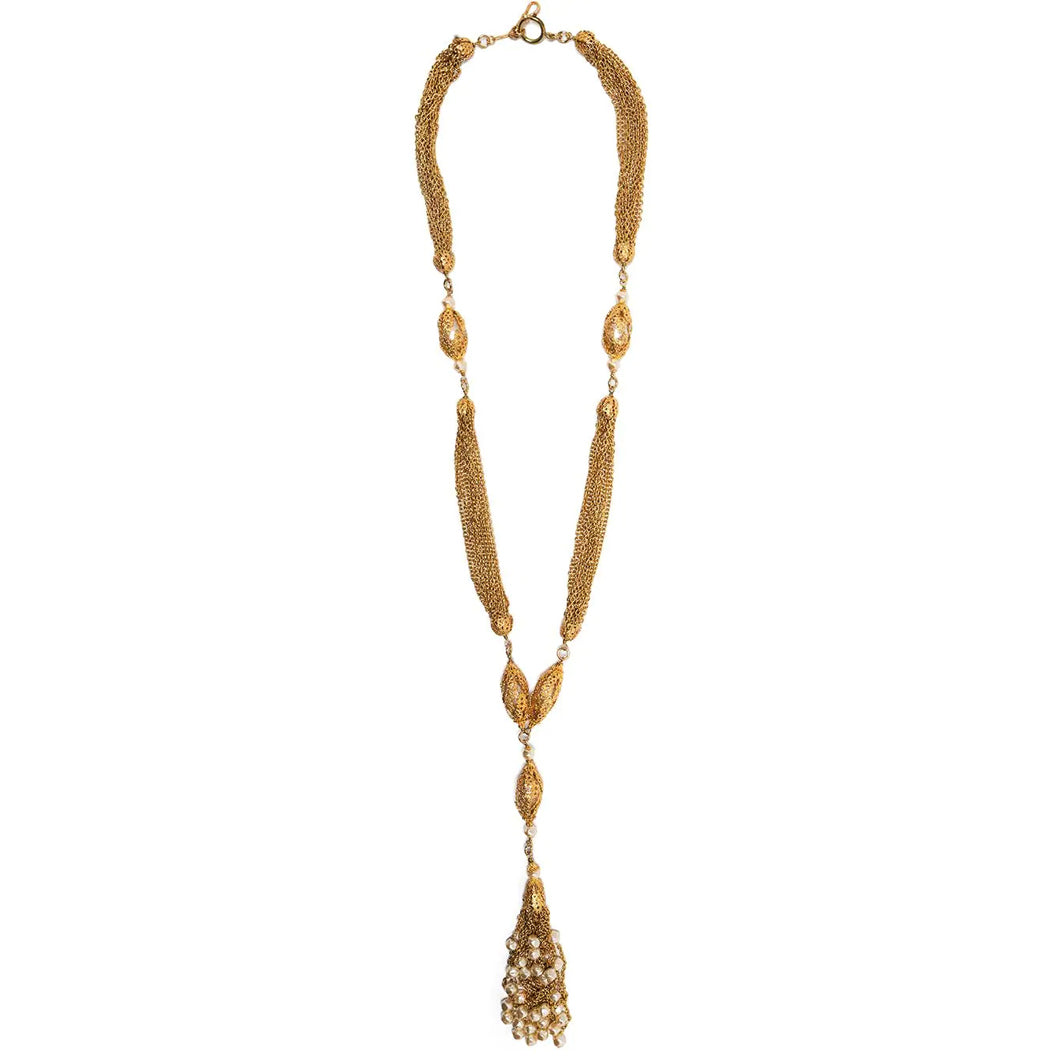 Pearl-Embellished Multi-Chain Necklace - Rewind Vintage Affairs