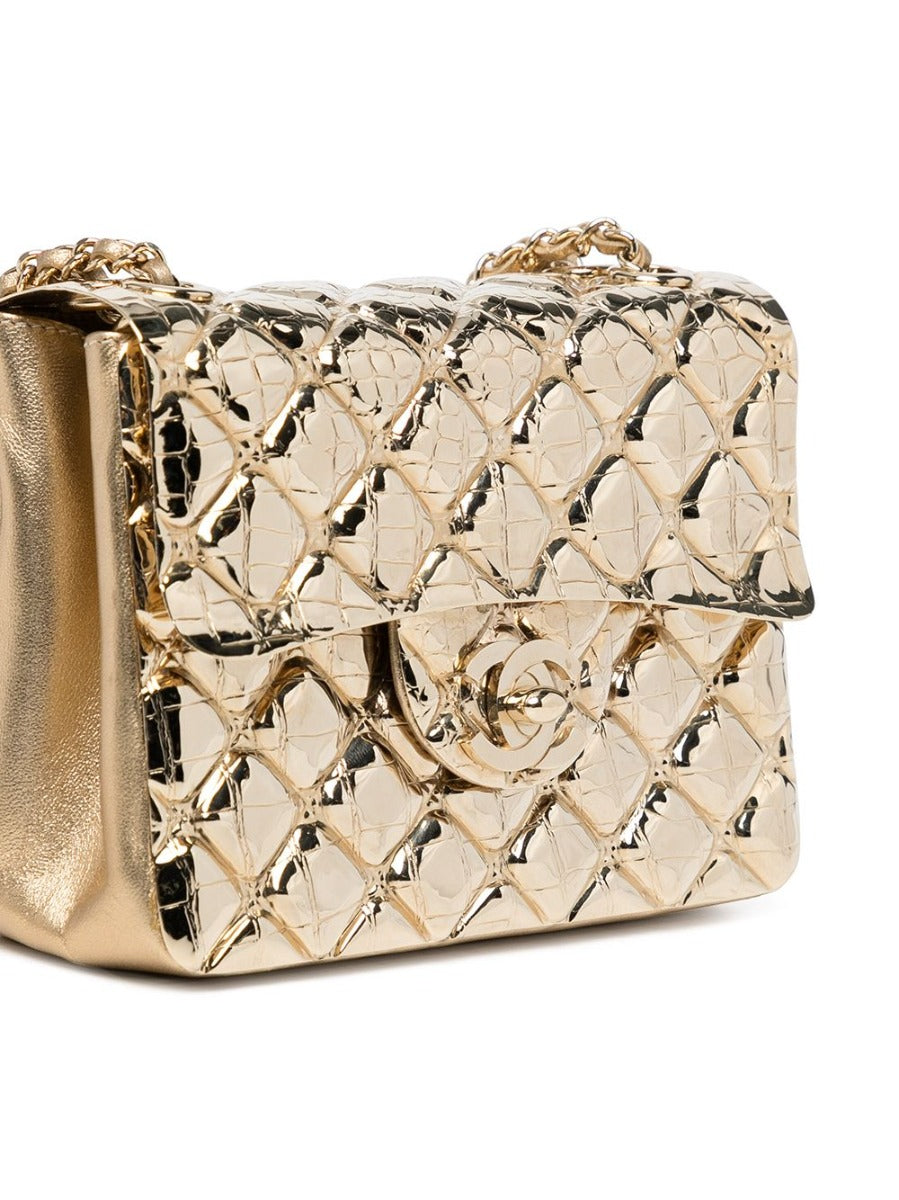 Solid Gold Metal Flap - Rewind Vintage Affairs