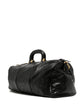 Chanel Diamond Quilted Boston Travel Bag, side view showing top handles