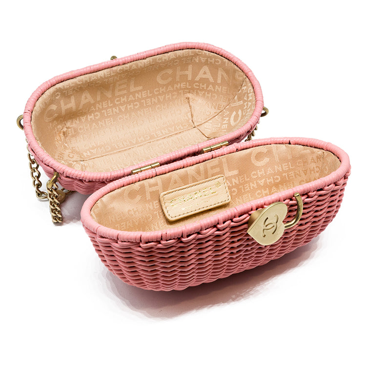 Pink Woven Padlock Bag - rewindvintageofficial