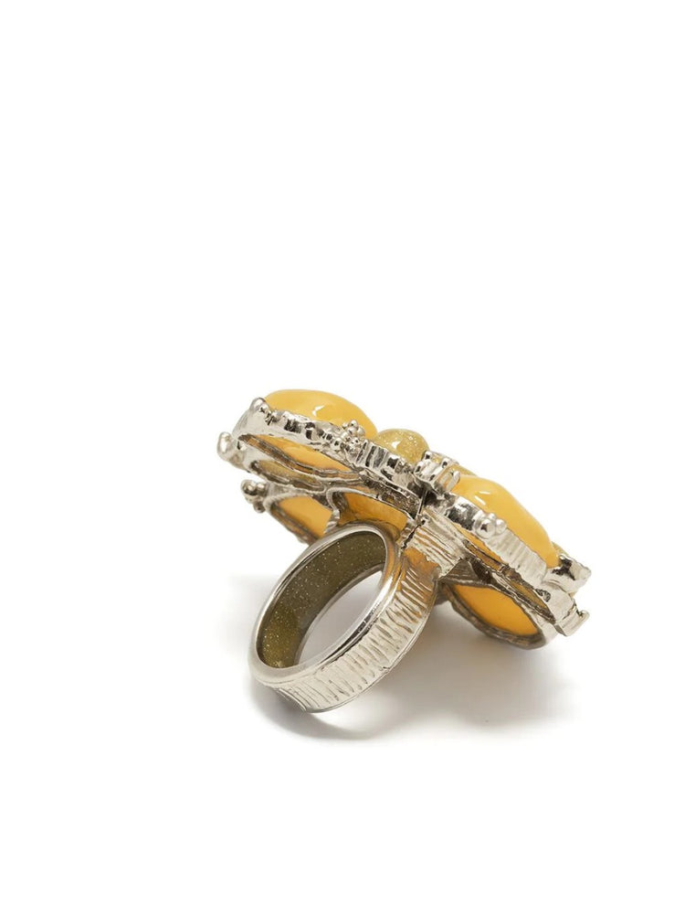 Yellow Stone Embellished Ring - rewindvintageofficial