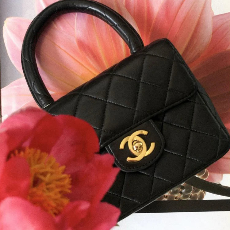 Chanel  Vintage CC Kelly Bag Dark Brown Caviar Shoulder Bag  eBay