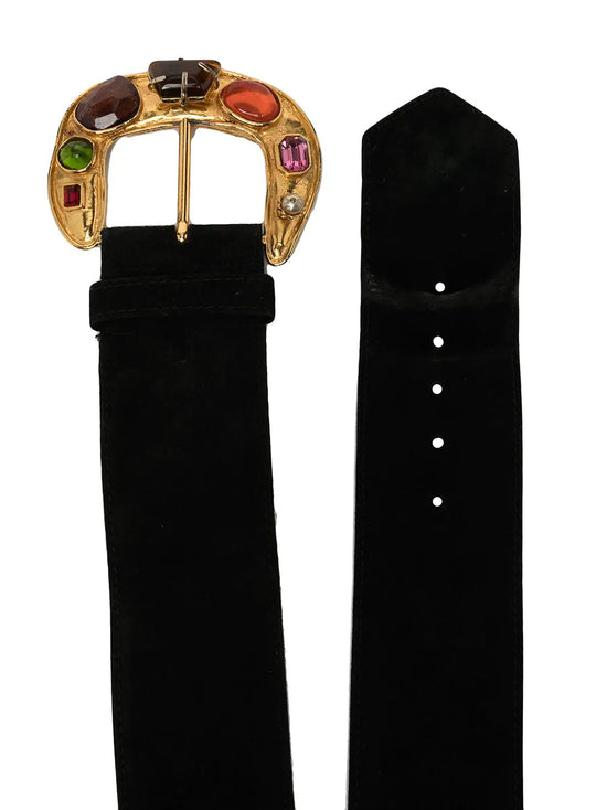 Gemstone Embellished Buckle Belt - Rewind Vintage Affairs