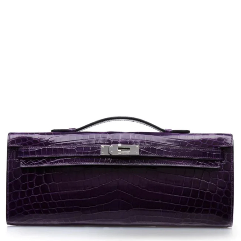 Exotic Kelly Cut Clutch
