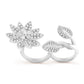 Diamond Lotus Between the Finger Ring by Van Cleef & Arpels, elegant jewelry featuring sparkling diamonds and intricate floral design.