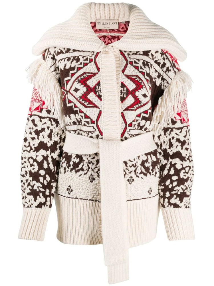Mohair and Wool White Fringe Cardigan - rewindvintageofficial