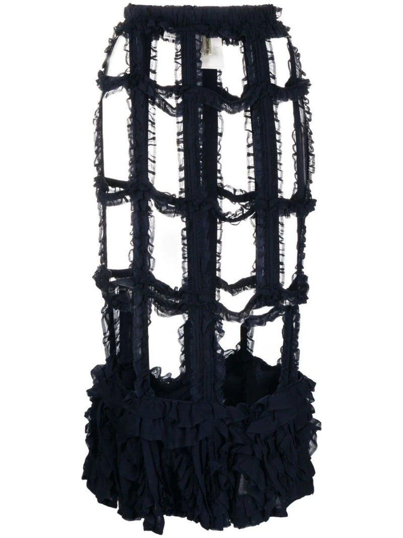 Avant-Garde Textured Cage Skirt - Rewind Vintage Affairs