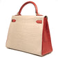 Hermès Special Order Bi-Colour Exotic Leather 32cm Kelly Bag