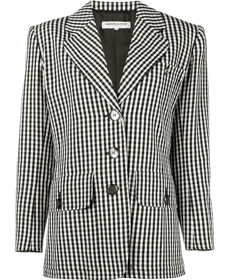 Yves Saint Laurent Gingham Blazer