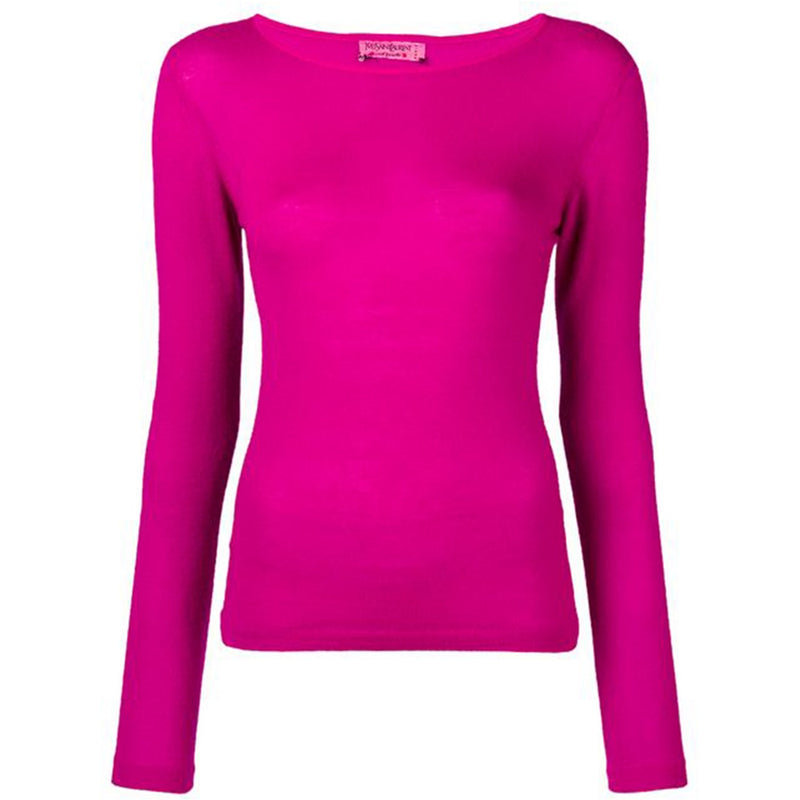 Fuchsia Cashmere Top - rewindvintageofficial