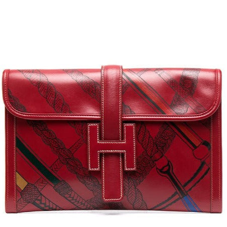 Jige Red Leather Clutch - rewindvintageofficial