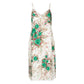 Floral Print Silk Slip Midi Dress - Rewind Vintage Affairs