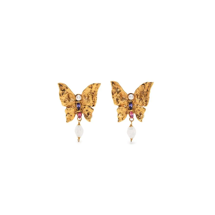 Rive Gauche Butterfly Clip-on earrings - Rewind Vintage Affairs