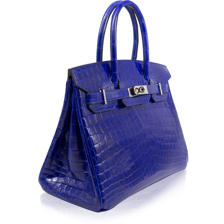 Hermès Electric Blue Exotic 30cm Birkin Bag