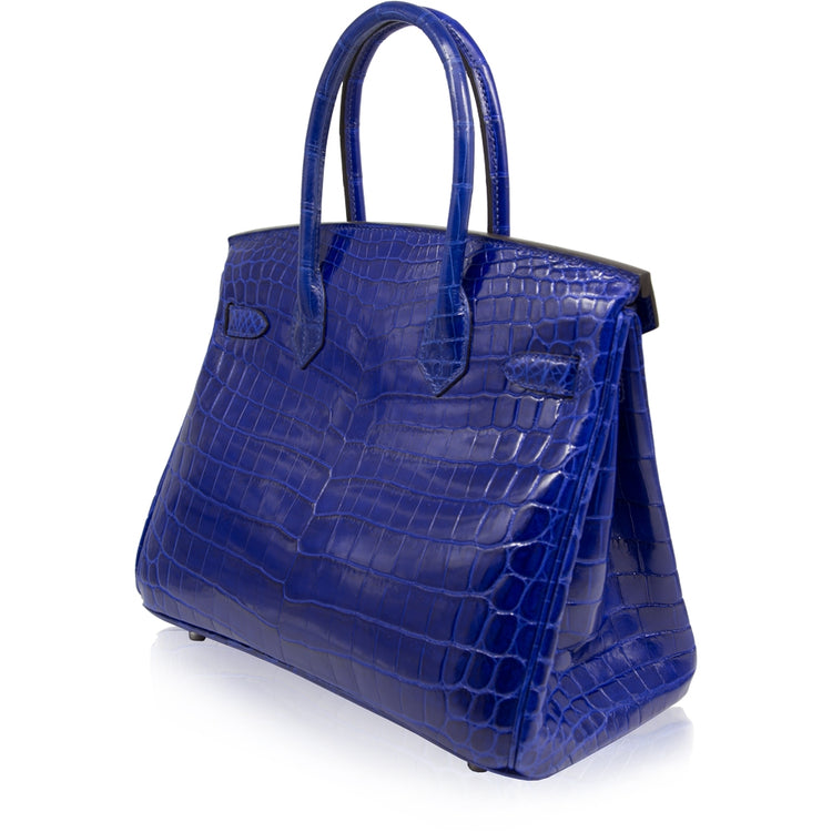 Hermès Electric Blue Exotic 30cm Birkin Bag