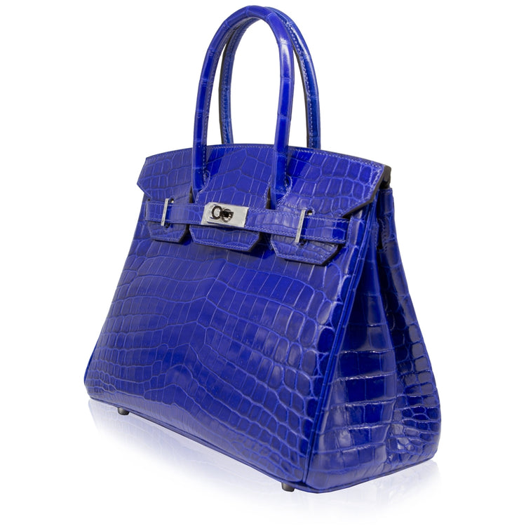 Hermès Electric Blue Exotic 30cm Birkin Bag