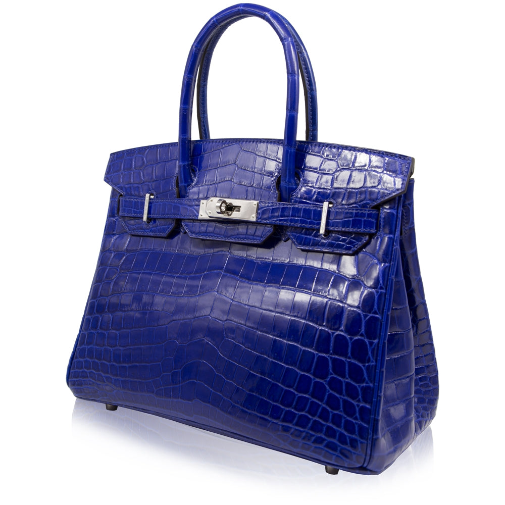 Hermès Electric Blue Exotic 30cm Birkin Bag