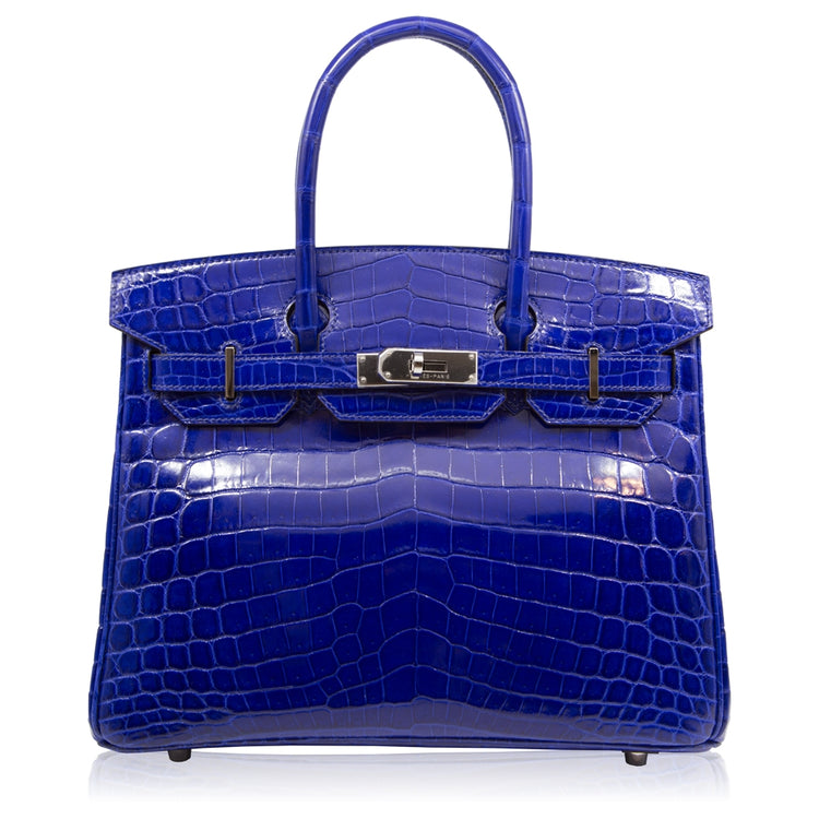 Hermès Electric Blue Exotic 30cm Birkin Bag