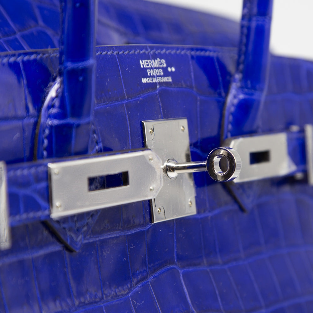 Hermès Electric Blue Exotic 30cm Birkin Bag
