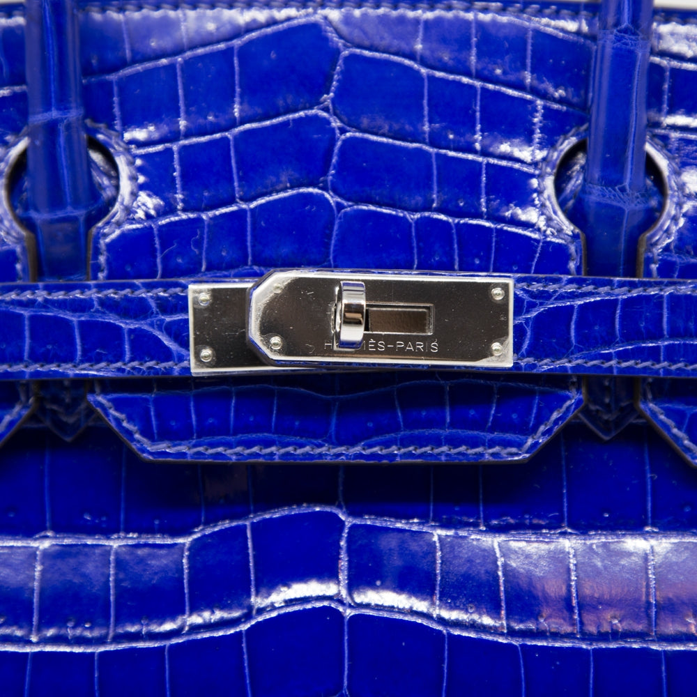 Hermès Electric Blue Exotic 30cm Birkin Bag