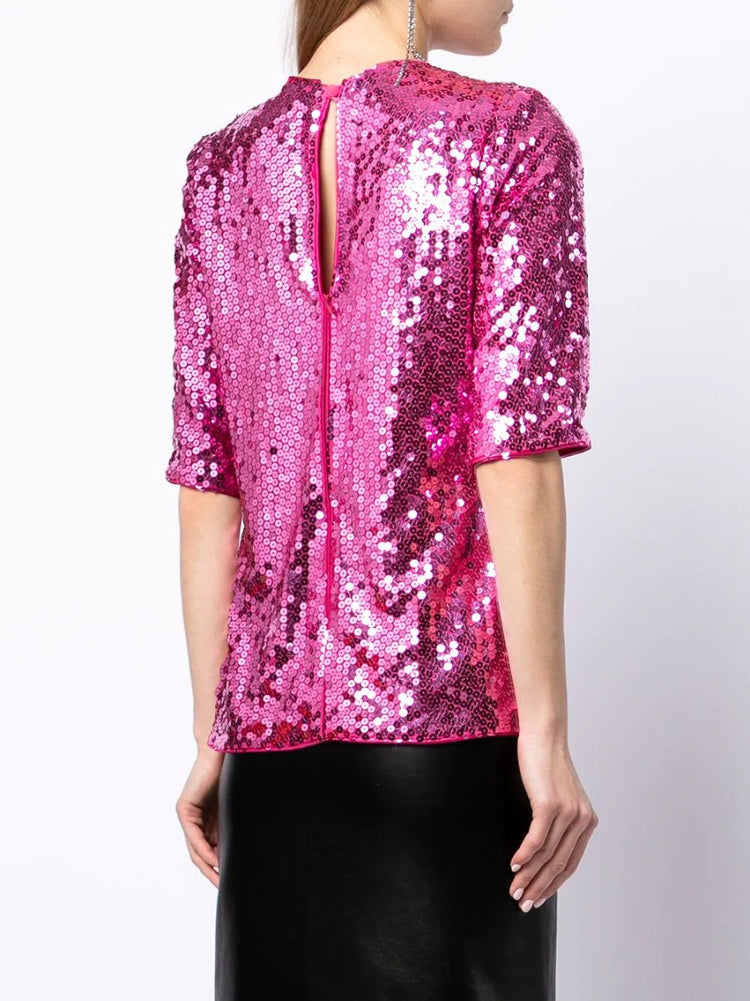 Rive Gauche Sequin Top - Rewind Vintage Affairs