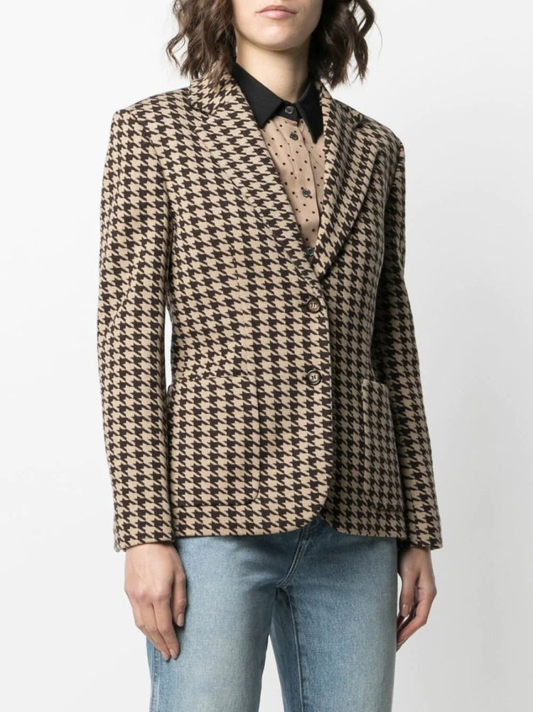 Herringbone Wool Blazer - rewindvintageofficial